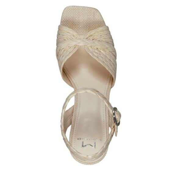 New MARC FISHER 1/5 CHELA SLINGBACK PLATFORM cream Sandal high heel buckle 6.5 - Picture 4 of 5